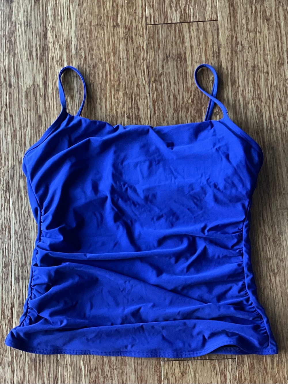 Royal Blue Ruched Tankini Top